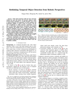 Rethinking Temporal Object Detection from Robotic Perspectives