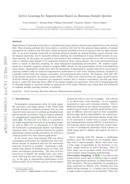 Active Learning for Segmentation Based on Bayesian Sample Queries