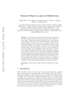Oriented Objects as pairs of Middle Lines