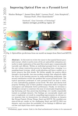 Improving Optical Flow on a Pyramid Level