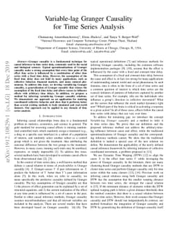 Variable-lag Granger Causality for Time Series Analysis