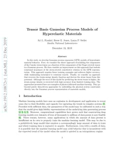 Tensor Basis Gaussian Process Models of Hyperelastic Materials