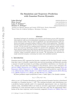 On Simulation and Trajectory Prediction with Gaussian Process Dynamics