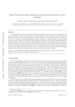 Sparse Polynomial Chaos expansions using Variational Relevance Vector
  Machines