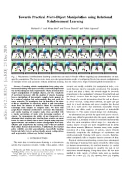 Towards Practical Multi-Object Manipulation using Relational
  Reinforcement Learning