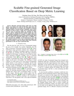 Scalable Fine-grained Generated Image Classification Based on Deep
  Metric Learning