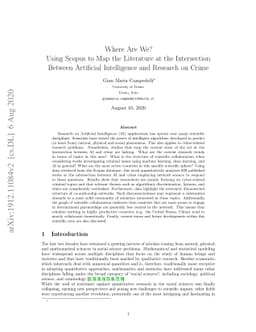 Where Are We? Using Scopus to Map the Literature at the Intersection
  Between Artificial Intelligence and Research on Crime