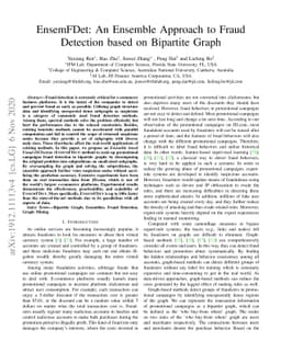 EnsemFDet: An Ensemble Approach to Fraud Detection based on Bipartite
  Graph