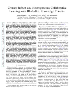Cronus: Robust and Heterogeneous Collaborative Learning with Black-Box
  Knowledge Transfer