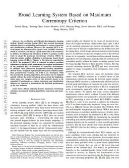 Broad Learning System Based on Maximum Correntropy Criterion