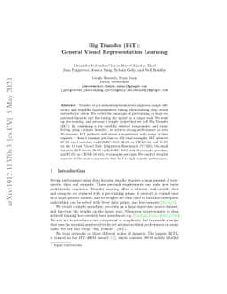 Big Transfer (BiT): General Visual Representation Learning