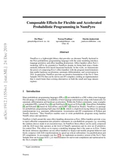 Composable Effects for Flexible and Accelerated Probabilistic
  Programming in NumPyro