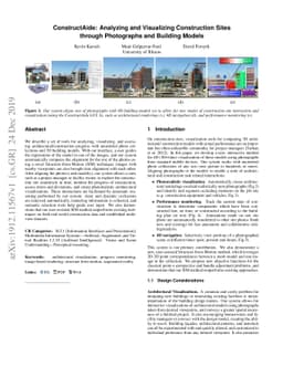 ConstructAide: Analyzing and Visualizing Construction Sites through
  Photographs and Building Models