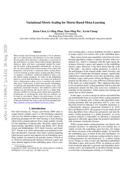 Variational Metric Scaling for Metric-Based Meta-Learning