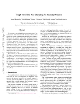 Graph Embedded Pose Clustering for Anomaly Detection