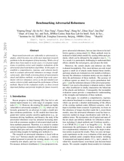 Benchmarking Adversarial Robustness