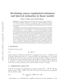De-biasing convex regularized estimators and interval estimation in
  linear models