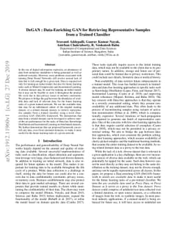DeGAN : Data-Enriching GAN for Retrieving Representative Samples from a
  Trained Classifier