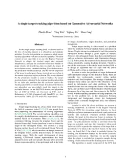 A single target tracking algorithm based on Generative Adversarial
  Networks