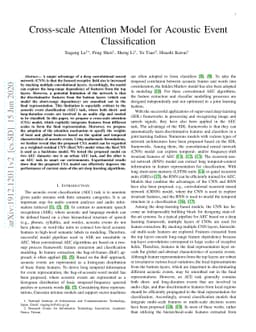 Cross-scale Attention Model for Acoustic Event Classification