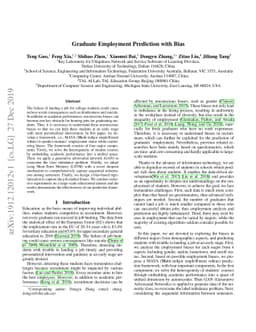 Graduate Employment Prediction with Bias