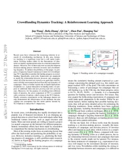 Crowdfunding Dynamics Tracking: A Reinforcement Learning Approach