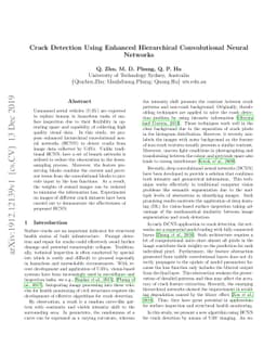 Crack Detection Using Enhanced Hierarchical Convolutional Neural
  Networks