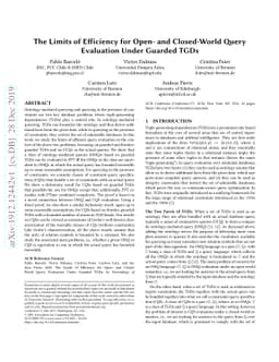 The Limits of Efficiency for Open- and Closed-World Query Evaluation
  Under Guarded TGDs