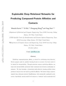 Explainable Deep Relational Networks for Predicting Compound-Protein
  Affinities and Contacts