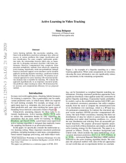 Active Learning in Video Tracking
