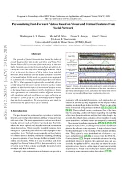Personalizing Fast-Forward Videos Based on Visual and Textual Features
  from Social Network