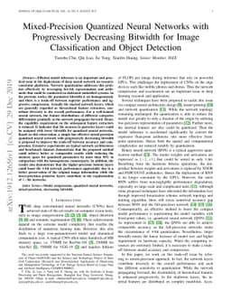 Mixed-Precision Quantized Neural Network with Progressively Decreasing
  Bitwidth For Image Classification and Object Detection