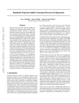 Randomly Projected Additive Gaussian Processes for Regression