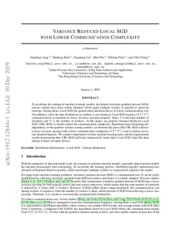 Variance Reduced Local SGD with Lower Communication Complexity