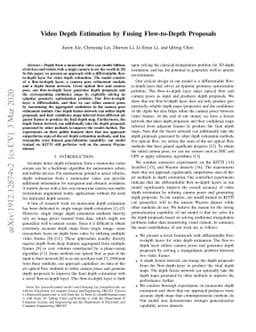 Video Depth Estimation by Fusing Flow-to-Depth Proposals