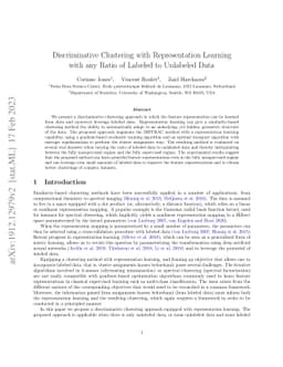 Discriminative Clustering with Representation Learning with any Ratio of
  Labeled to Unlabeled Data