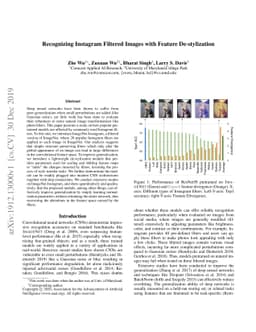 Recognizing Instagram Filtered Images with Feature De-stylization