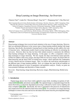 Deep Learning on Image Denoising: An overview