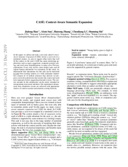 CASE: Context-Aware Semantic Expansion