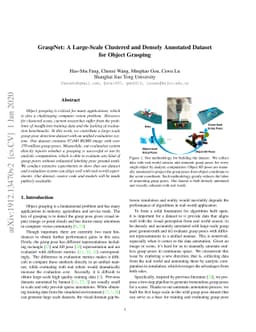GraspNet: A Large-Scale Clustered and Densely Annotated Dataset for
  Object Grasping