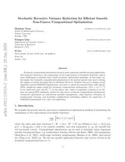 Stochastic Recursive Variance Reduction for Efficient Smooth Non-Convex
  Compositional Optimization