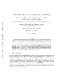 Scalable Hierarchical Clustering with Tree Grafting