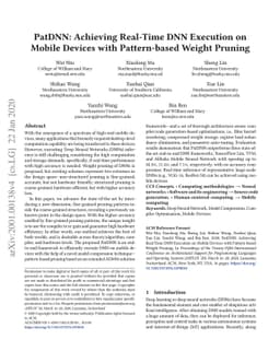 PatDNN: Achieving Real-Time DNN Execution on Mobile Devices with
  Pattern-based Weight Pruning