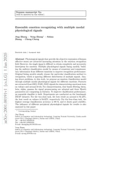Ensemble emotion recognizing with multiple modal physiological signals