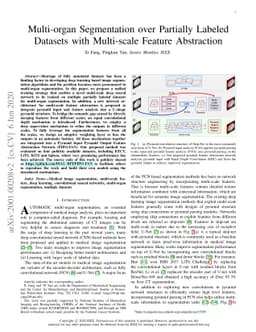 Multi-organ Segmentation over Partially Labeled Datasets with
  Multi-scale Feature Abstraction