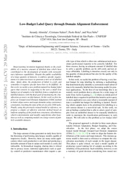 Low-Budget Label Query through Domain Alignment Enforcement