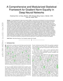 A Comprehensive and Modularized Statistical Framework for Gradient Norm
  Equality in Deep Neural Networks