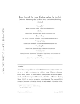 Read Beyond the Lines: Understanding the Implied Textual Meaning via a
  Skim and Intensive Reading Model