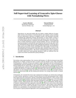 Self-Supervised Learning of Generative Spin-Glasses with Normalizing
  Flows