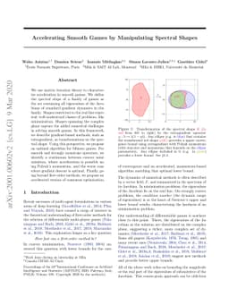 Accelerating Smooth Games by Manipulating Spectral Shapes